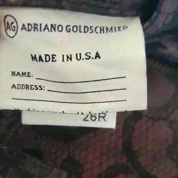 AG  Adriano Goldschmied the legging purple and black flowered pants size 26 - Picture 5 of 6